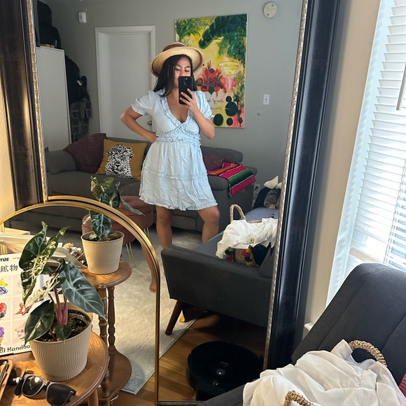 Light Blue Ruffled Dress - Picture 4 of 4